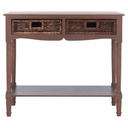 Safavieh 31.9 x 35.8 x 13 in. Corbin 2 Drawer Console, Washed Nat Pine AMH5716B